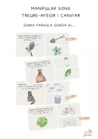 Vista previa - Tarjetas / Manipulativos - MANIPULAR SONS: QUINA PARAULA QUEDA SI... - Portada