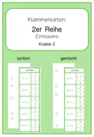 Vorschau - Spiele - Klammerkarten 2er Reihe (Einmaleins Übungsspiel) - Deckblatt