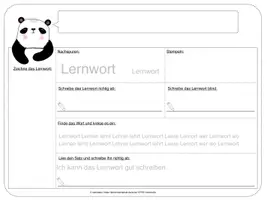 Vorschau - Arbeitsblätter - Lernwörter - Training | für alle Sprachen | editierbar! - Seite 2