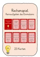 Vorschau - Spiele - Kl.2: Rechenspiel Einmaleins Kernaufgaben - Deckblatt
