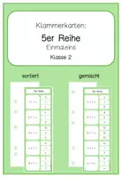 Vorschau - Spiele - Klammerkarten 5er Reihe (Einmaleins Übungsspiel) - Deckblatt