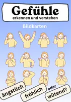Vorschau - Bildkarten - Gefühle und Emotionen - Mimik Bildkarten Grundschule - Deckblatt