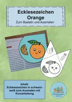 Vorschau - Mal- und Bastelvorlagen - Sommer Lesezeichen Ecke Orange - Deckblatt