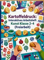Vorschau - Arbeitsblätter - Kartoffeldruck: Interaktives Arbeitsheft Kunst Klasse 2-4 (Freiarbeit) - Deckblatt