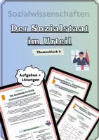 Vorschau - Arbeitsblätter - Wie viel Sozialstaat braucht eine Gesellschaft? | Politik/Sowi - Deckblatt