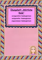 Vorschau - Arbeitsblätter - Übungsheft wörtliche Rede Klasse 3 und 4 - Deckblatt