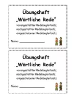 Vorschau - Arbeitsblätter - Übungsheft wörtliche Rede Klasse 3 und 4 - Seite 1