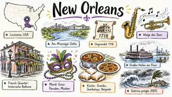 Vorschau - Arbeitsblätter - Lernposter + Arbeitsblätter zum Thema "New Orleans" + Lösung & MP3 + Mindmap + Infografik - Seite 2