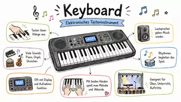 Vorschau - Arbeitsblätter - Lernposter + AB mit Fragen zum Thema "Keyboard" + Lösungsblatt + Mindmap + Infografik - Seite 2