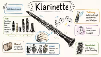 Vorschau - Arbeitsblätter - Lernposter + AB mit Fragen zum Thema "Klarinette" + Lösungsblatt + Mindmap + Infografik - Seite 2