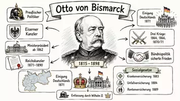 Vorschau - Arbeitsblätter - Lernposter + Arbeitsblätter zum Thema "Otto von Bismarck" (Lückentext, Hörverstehen) + Lösung & MP3 + Mindmap + Infografiken - Seite 2