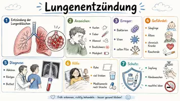 Vorschau - Arbeitsblätter - Lernposter + Arbeitsblätter zum Thema "Lungenentzündung" + Lösung & MP3 + Mindmap + Infografik - Seite 2