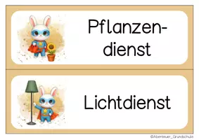 Vorschau - Bildkarten - Hasenklasse Klassendienste Klassentier Hase - Seite 2