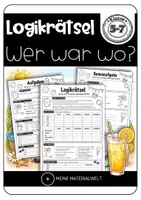 Vorschau - Arbeitsblätter - Logikrätsel Klasse 5–7 – Wer war wo? für spontane Vertretungsstunden und die letzten Schulwochen - Deckblatt