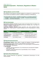 Vorschau - Arbeitsblätter - Populationsdynamik – Wachstum, Regulation, Räuber-Beute - Seite 1