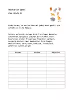 Vorschau - Arbeitsblätter - Wortarten Zoo - Nomen, Verben & Adjektive üben - Deckblatt