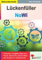Vorschau - Arbeitsblätter - Lückenfüller NaWi | Elemente, Periodensystem, Sonnensystem, Planeten, Atommodell, Mikroskop, Rätsel, Spiele | Chemie Physik Mathematik Sekundarstufe I Klasse 5-10 Lösungen - Deckblatt