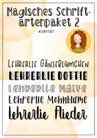 Vorschau - selbst erstellte Schriftarten - Magisches Schriftartenpaket II - 5 Schriftarten - Deckblatt