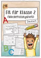 Vorschau - Arbeitsblätter - Fit für Klasse 2 - Deutsch (Wiederholung Klasse 1) - Deckblatt