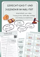 Vorschau - Arbeitsblätter - Gerechtigkeit und Jugendkriminalität (Young Crime) Ethik auch geeignet als Vertretungsstunde (Teil 2) - Deckblatt