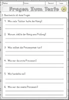 Vorschau - Arbeitsblätter - Märchen - Die drei Prinzessinnen, Leseverständnis für Klasse 4 & 6 Arbeitsblätter mit Lesetext, Fragen - Seite 3
