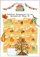 Vorschau - Spiele - Bewegtes Lernen: Herbstlicher Rechenparcours - Sport / Mathematik - Kl. 2 - Deckblatt