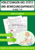 Vorschau - Stundenentwürfe - Verletzungen des Stütz- und Bewegungsapparats, Komplette Lehrprobe/Unterrichtsbesuch - Deckblatt