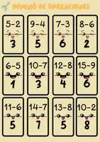 Vista previa - Juegos / Gamificación - Dominó de restas | Juego para practicar restas en español - página 1