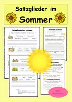 Vorschau - Stundenentwürfe - Satzglieder im Sommer - Satzglieder erkennen und umstellen - Deckblatt
