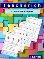 Vorschau - Arbeitsblätter - Kürzen von Brüchen - Deckblatt