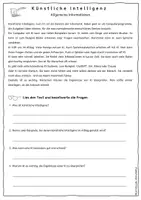 Vorschau - Arbeitsblätter - Lesetexte Künstliche Intelligenz - zweifach differenziert - Seite 1