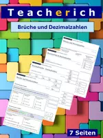 Vorschau - Arbeitsblätter - Brüche und Dezimalzahlen - Deckblatt