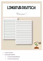 Vorschau - Arbeitsblätter - Lineatur Deutsch Klasse 1 Anfangsunterricht - Deckblatt