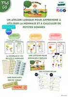 Aperçu - Feuilles d'exercices - Le p’tit marché – Utiliser la monnaie et calculer de petites sommes MS/GS - Page 1