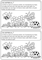 Vorschau - Arbeitsblätter - Frühling Lese-Mal-Heft | Klasse 1-2 (DaF/DaZ/Deutsch) - Seite 3