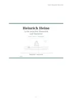 Vorschau - Stundenentwürfe - Arbeitsheft Heinrich Heine: Romantik, Brechung & politischer Vormärz – Deutsch (Klasse 9/10) - Seite 1