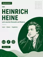 Vorschau - Stundenentwürfe - Arbeitsheft Heinrich Heine: Romantik, Brechung & politischer Vormärz – Deutsch (Klasse 9/10) - Deckblatt