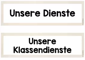Vorschau - Poster - Klassendienste - Aushang - Seite 1