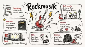 Vorschau - Arbeitsblätter - Lernposter + Arbeitsblatt "Rockmusik" + Onlineübung & MP3 + Mindmap + Infografiken - Seite 2