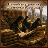 Προεπισκόπηση - Φύλλα εργασίας - Η ανάπτυξη των γραμμάτων και η μελέτη των αρχαίων Ελλήνων κλασσικών - Εξώφυλλο