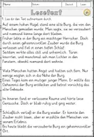 Vorschau - Arbeitsblätter - Sagen - Die verzauberte Burg, Leseverständnis für Klasse 4 & 6 Arbeitsblätter mit Lesetext, Fragen - Seite 2