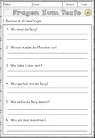 Vorschau - Arbeitsblätter - Sagen - Die verzauberte Burg, Leseverständnis für Klasse 4 & 6 Arbeitsblätter mit Lesetext, Fragen - Seite 3