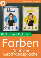 Vorschau - Arbeitsblätter - Farben in Deutscher Gebärdensprache – Großes Materialpaket | DGS | Sprachförderung | UK | DAZ | wachsendes Bundle - Deckblatt