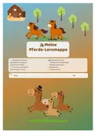 Vorschau - Arbeitsblätter - Pferde Reiten & Anatomie 2 + Pferderassen/Kommunikation - Deckblatt