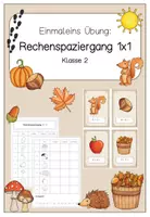 Vorschau - Arbeitsblätter - Rechenspaziergang 1x1 Herbst (Einmaleins Übung) - Deckblatt