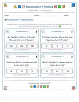 Vorschau - Arbeitsblätter - Proportionalität Klammerkarten Proportional Antiproportional Prüfung - Seite 1