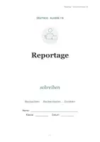 Vorschau - Arbeitsblätter - Arbeitsheft Reportage schreiben: Journalistische Texte verfassen – Deutsch (Klasse 7/8) - Seite 1