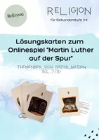Vorschau - Anderer Materialtyp - Hinweiskarten zum Onlinespiel "Martin Luther auf der Spur" - Deckblatt