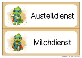 Vorschau - Bildkarten - Chamäleon Klassendienste Klassentier Chamäleon - Seite 3