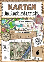 Vorschau - Unterrichtsreihen - Kartenkunde Stadtpläne Landkarten - Deckblatt